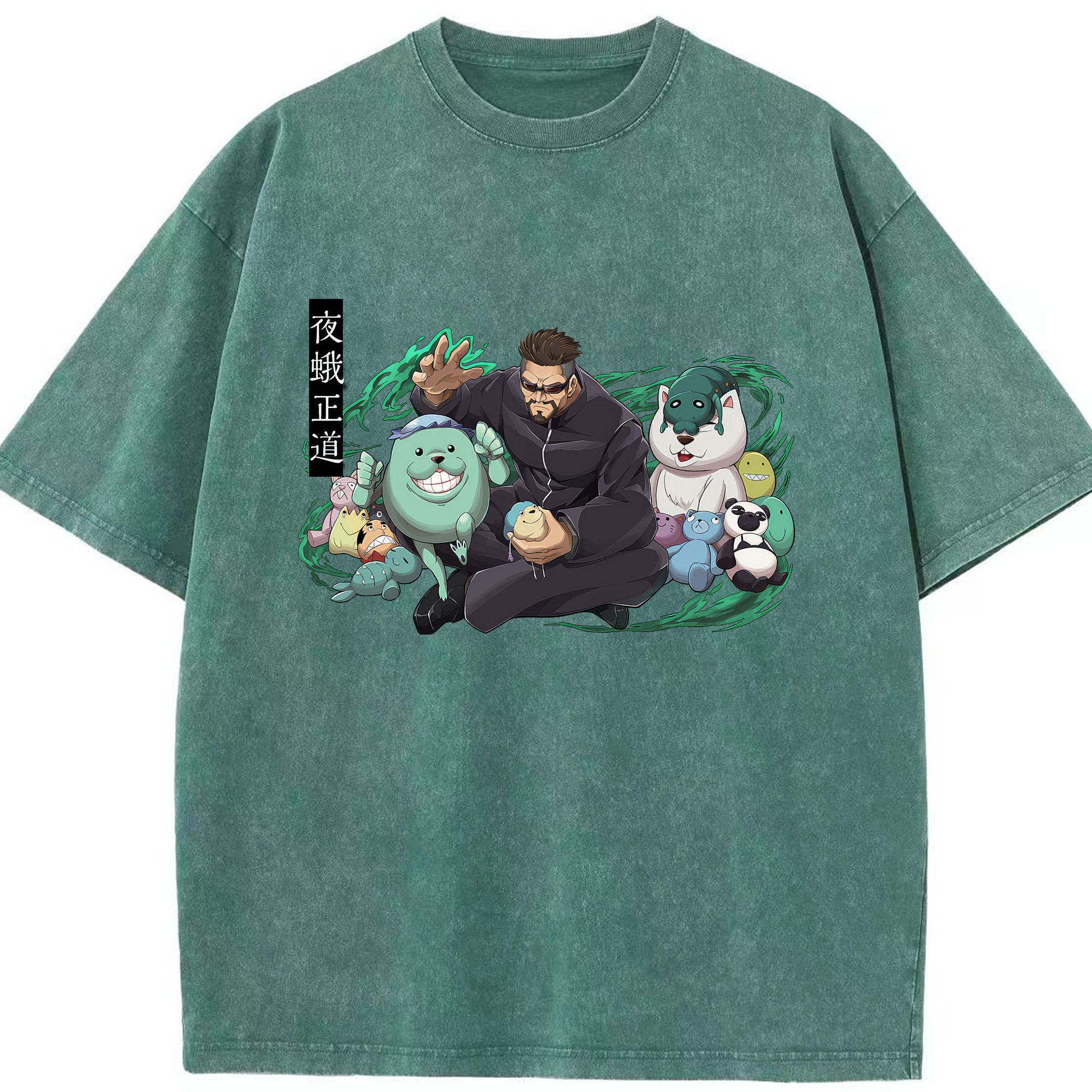 （画像用） 呪術廻戦 Jujutsu Kaisen 綿100% ヴィンテージ風 半袖Tシャツ（フロントプリント）